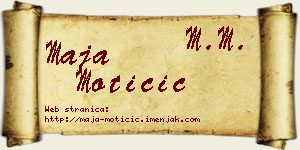 Maja Motičić vizit kartica